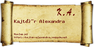 Kajtár Alexandra névjegykártya