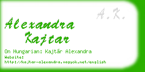 alexandra kajtar business card